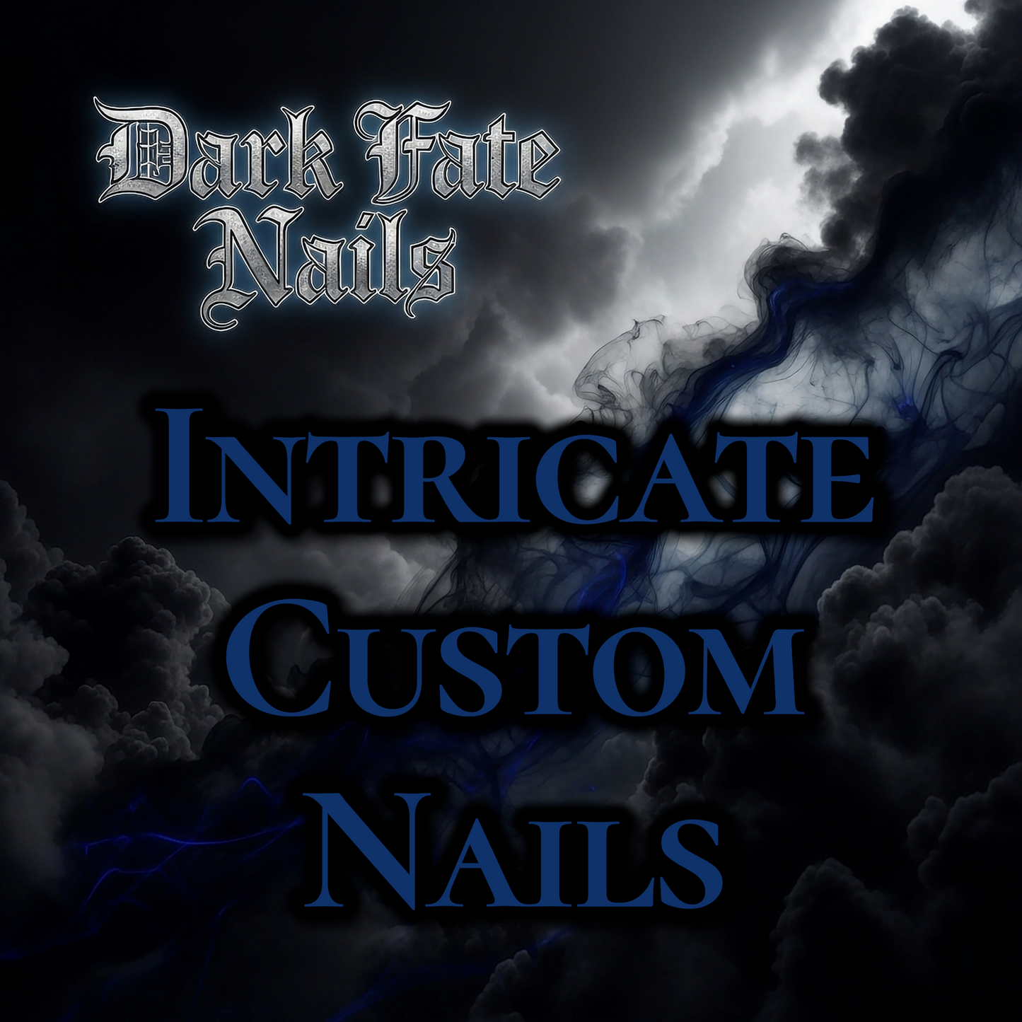 F: Custom Intricate Design Press-On Nail Set (Made to Order)