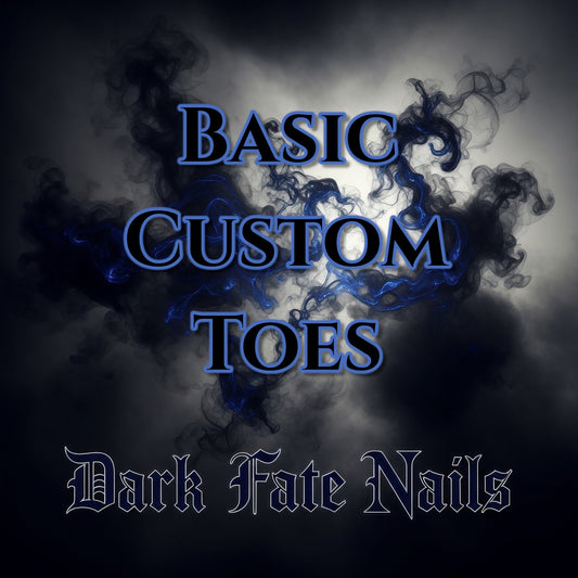 H: Custom Basic Design Toe (Single Color Gel Polish) (Made to Order)